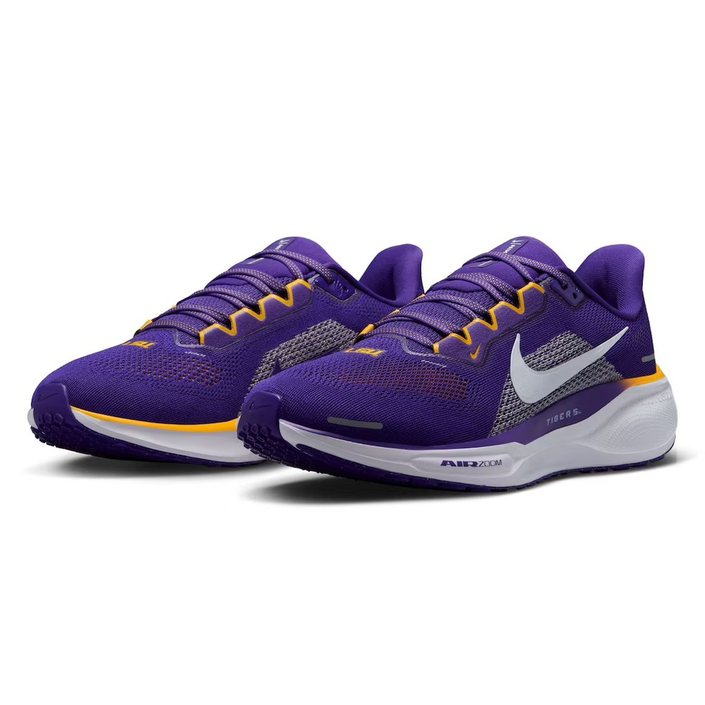 Mint Nike Air Zoom Pegasus 41 LSU Tigers Running Shoes Mens Sz 6.5 Worn 1x - Picture 2 of 14